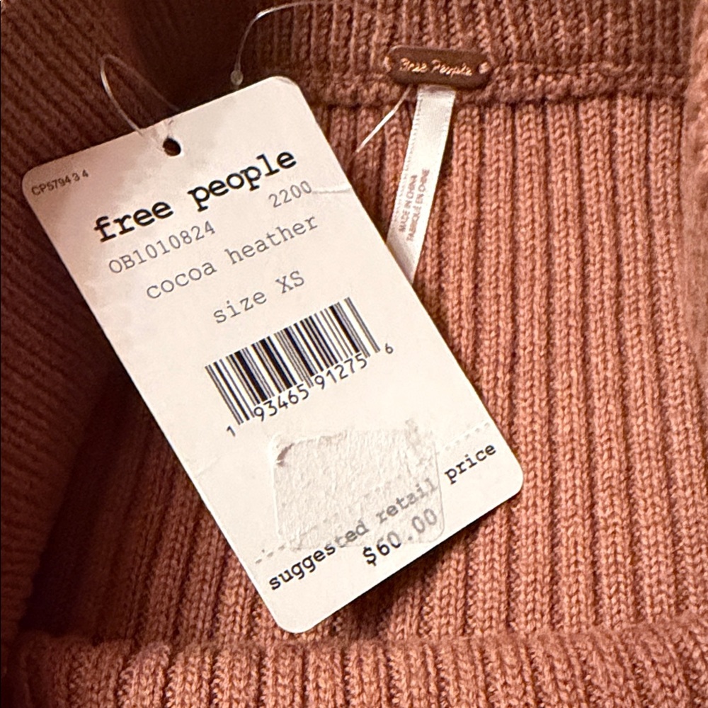 Free People Brown Ribbed Skater Skirt - COCA Heather - Picture 2 of 10